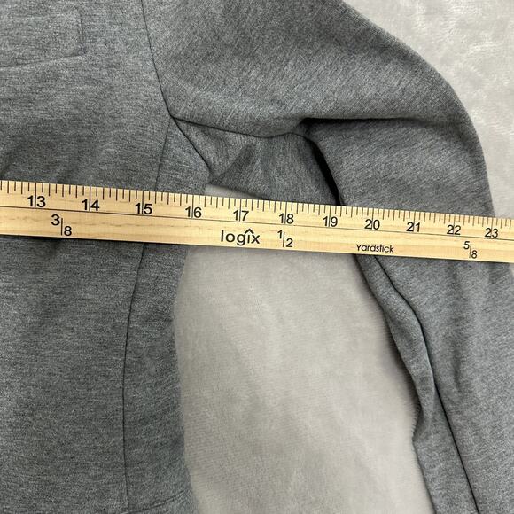 Everlane Women's Blazer XS Gray Organic Cotton Knit Stretch Slim Fit Career - Picture 13 of 14